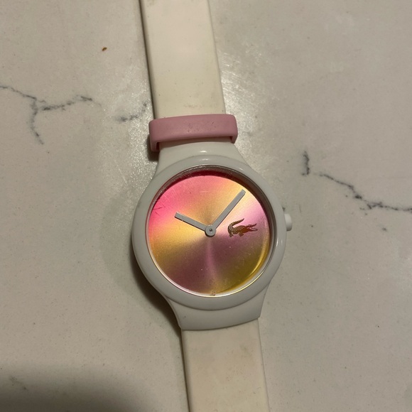 Lacoste Gradient Dial Watch with White and Pink Accents - Picture 1 of 6
